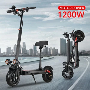 1200W Electric Scooter Adult 21AH 48V Off Road Tires With Seat Motor 50km/h Fast - Picture 1 of 15