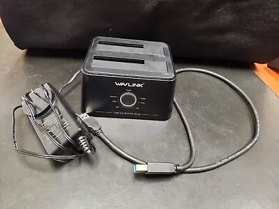 Wavlink Dual-bay Hard Drive Docking Station for 2.5/3.5" HDD SSD SATA to USB 3.0 - Image 1 of 4