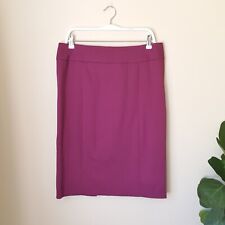Review Magenta Pencil Skirt 14 Pleated Back Classic Office Workwear Lined