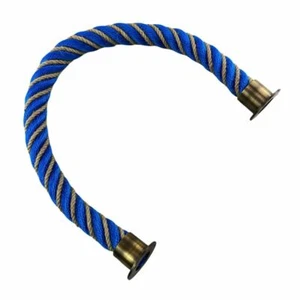 Cuerda de barrera de línea suave azul de 24 mm desparasitada natural x 1 m c/w extremos de copa antiguos - Imagen 1 de 4