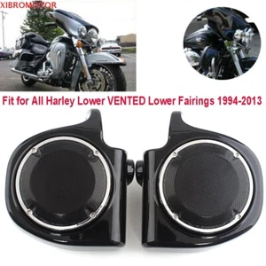 6.5"Speaker Pods Box Lower Fairing Vented For 1994-2013 Harley Touring Road King - Picture 1 of 11