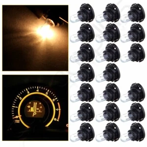 20PC T5 Neo Wedge White Halogen Bulb Center Console HVAC A/C Climate Base Light - Picture 1 of 4