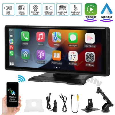 10.26" Zoll Tragbarer Apple CarPlay und Android Auto Wireless Display Autoradio - Bild 1 von 4