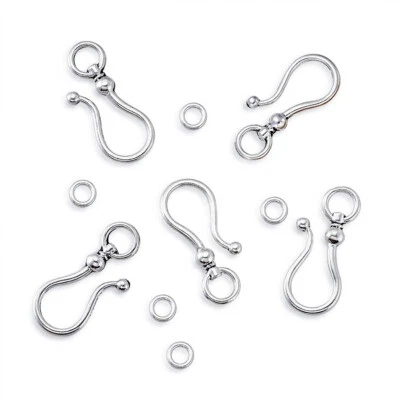 10PCS Tibetan Style S Hook Clasps Cadmium Free Lead Free Antique Silver - Image 1 of 4