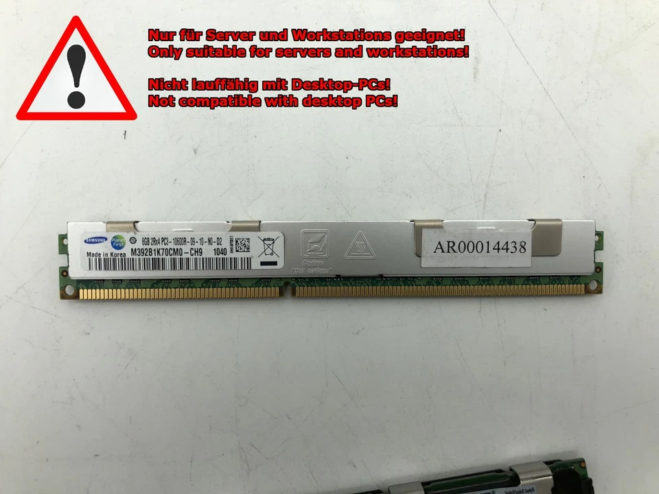 Samsung 8GB DDR3 VLP DDR3 1333MHz ECC Reg M392B1K70CM0-YH9 RAM Server - Immagine 1 di 1