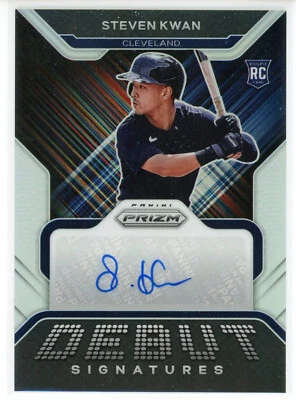 2022 Panini Prizm Debut Signatures Silver Prizm Steven Kwan RC (Guardians) - Image 1 of 2