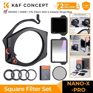 K&F Concept X PRO Square Filter Holder System 95mm CPL+GND8+ND1000+adapter ring - Picture 1 of 11