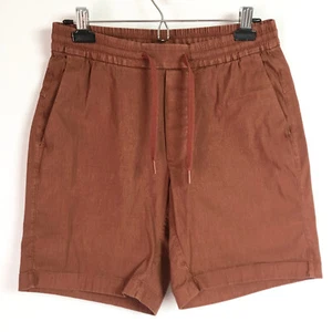 Pantalones Cortos Lululemon Para Hombres Pequeños Bowline Lavado Oscuro Terracota Activo 8" - Imagen 1 de 5