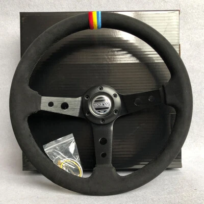 Volante deportivo SPARCO de cuero gamuza de 350 mm/14 pulgadas plato profundo 90 mm  Foto 1 de 3