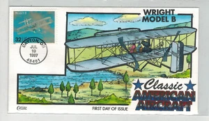 COLLINS HANDPAINTED CLASSIC AMERICAN AIRCRAFT AIRPLANES AVIATION WRIGHT MODEL B - Picture 1 of 1