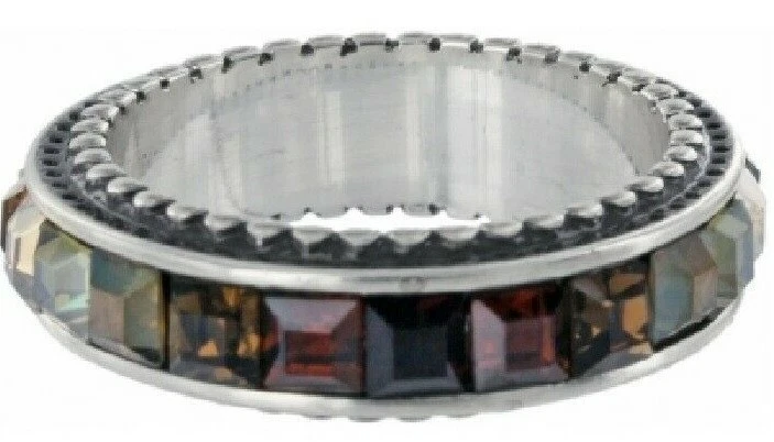 NWT Brighton SPECTRUM Ring Topaz Channel Set Crystals Silver  Size 6   MSRP $48 - Image 1 of 1