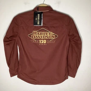 Harley Davidson Mens 120 Anniversary Operative Riding Shirt Jacket Size L NWT - Picture 1 of 15