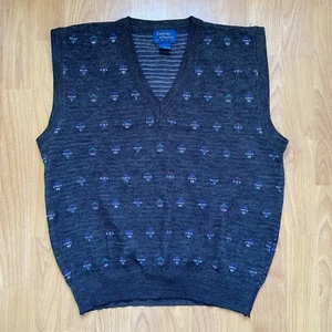Vintage Cambridge Classics Men’s Geometric Shape 90s Grandpa Vest Size Medium - Picture 1 of 9