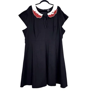 Torrid x Hello Kitty Dress Womens Size 28 5X Black Peter Pan Collar NWT - Picture 1 of 15