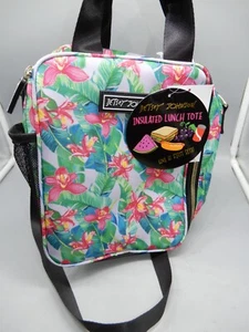 BETSEY JOHNSON Insulated Lunch Tote HIBISCUS floral NWT new - Picture 1 of 8