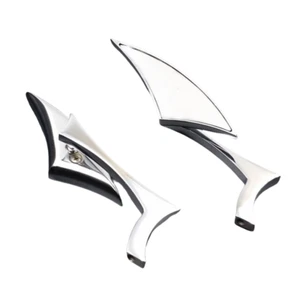 Chrome Spear Rear View Side Mirrors For HARLEY SOFTAIL SPORSTER XL DYNA GLIDE - Picture 1 of 6