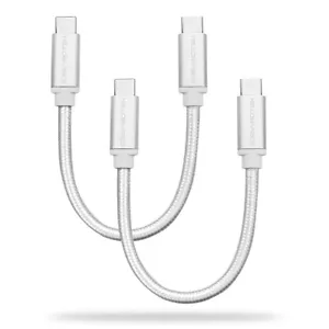 2pcs Short 6inch USB-C Type C 3.1 Fast Charging Data Sync Cable Cord Braided US - Picture 1 of 6