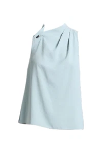 Cue Drape Sleeveless Blue Blouse Size 6 AU Work Preloved - Bild 1 von 5