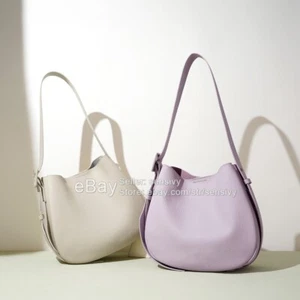 Elegante Cartera Grande Cuero Correa Ancha Bolso de Hombro Bolso Bandolera Hobo Gris - Imagen 1 de 27