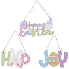 Happy Easter Door Sign Hop Joy Decor for Easter Home Window Wall
