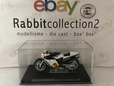 DIE CAST  1/24 " SUZUKI RGB500 MARCO LUCCHINELLI 1981 "  MOTO - Immagine 1 di 2