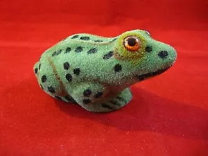 Vintage Wagner Künstlerschutz kleine beflockte Frosch Tierfigur - West Germany - Bild 1 von 8