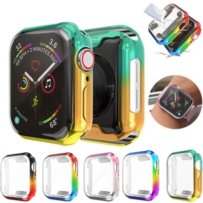 Silicone TPU Screen Protector Full Case Cover For Apple Watch Series 6 5 4 3 2 1 - Image 1 of 4