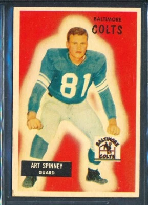 1955 Bowman Football #107 ART SPINNEY Baltimore Colts ~ EX-MT - Image 1 of 2