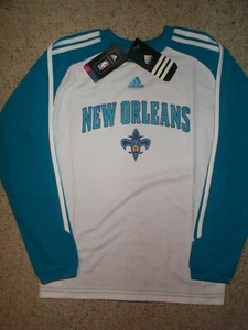 ($28) ADIDAS New Orleans Hornets nba Shooting Jersey YOUTH KIDS BOYS (L-LARGE) - Picture 1 of 3