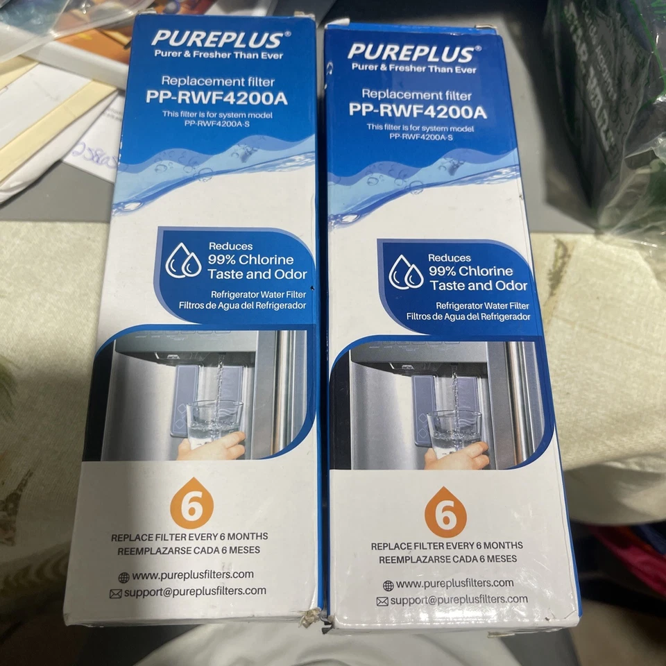 Qty 2 Pureplus PP-RWF4200A Replacement Refrigerator Fridge Filter - Image 1 of 1