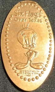 ¡COBRE! ¡RETIRADO! TWITTY BIRD - SEIS BANDERAS SOBRE EL PARQUE DE ATRACCIONES DE TEXAS CENTAVO - Imagen 1 de 2