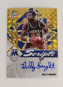 2021-22 Panini Mosaico Billy Knight Gold Prizm Script Autografo Autografo BKN Pacers - Foto 1 di 2