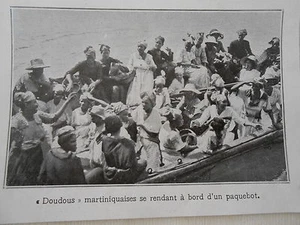 Doudou Martiniquaises se rendant à bord d'un paquebot  Image Print 1925 - Imagen 1 de 1