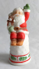 Vintage Enesco Thimble Christmas Santa Claus Teddy Bear Bisque Porcelain Taiwan