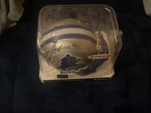 Von Barry Sanders signierter Minihelm Holo  - Bild 1 von 5