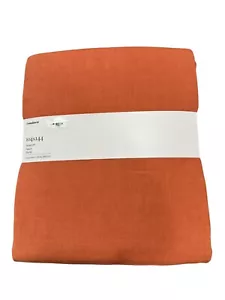Crate & Barrel NEW 104x144 100% Linen Table Cloth Fall Autumn Sedona Orange READ - Picture 1 of 4