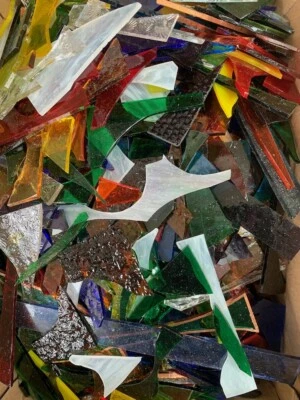 Stained Glass Offcuts Suitable For Mosaics - Image 1 of 4