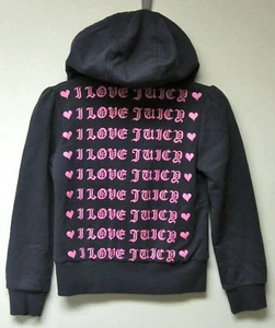 SUDADERA CON CAPUCHA JUICY COUTURE NIÑAS CON SOLAPA LANA TALLA 14 NUEVA CON ETIQUETAS $138 - Imagen 1 de 5
