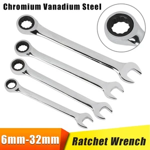 Ratchet Wrench Combination Fixed Head Ratchet Spanner Chrome Mechanic Tools - Picture 1 of 31