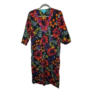 Kate Landry Maxikleid Blumen bunt | M Ferienanlage Kaftan-Stil - Bild 1 von 5