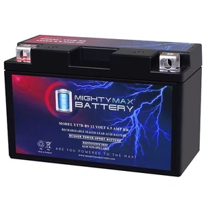 Mighty Max YT7B-BS 12V 6.5AH Battery Replaces Powersport Motorcycle Scooter ATV - Picture 1 of 6