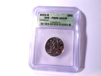 2001-S Vermont Quarter ICG PR69DCAM  *Proof* - Image 1 of 4