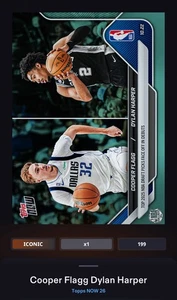 Colección NBA 2025 Cooper Flagg/Dylan Harper Topps AHORA Aqua Iconic LE/199 [Digital] - Imagen 1 de 3