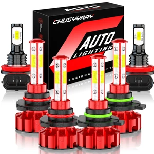 For Mitsubishi Outlander 2007-2013 6x LED Headlight Fog Bulbs Kit High Low Beam - Bild 1 von 16