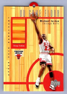 Michael Jordan HOF 1999-00 Upper Deck UD Hardcourt Game Floor Hanger Promo Card - Image 1 of 2