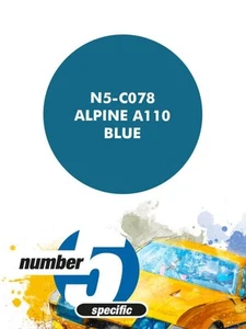 Pintura Para Aerógrafo Alpine A110 Azul -30 Ml - Número Cinco - N5-C078 - Imagen 1 de 1