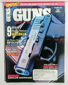 Vintage Guns Magazine Oct 2000 9mm Taurus Millennium Ultralite Revolvers 45-70 - Imagen 1 de 3