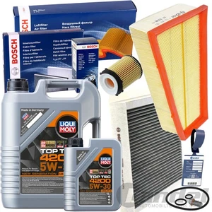 JUEGO DE FILTROS BOSCH + LIQUI MOLY 5W30 adecuado para MERCEDES CLASE A/B W176 W246 GLA - Imagen 1 de 11