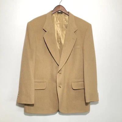 BACHRACH Blazer Mens 44R Tan Brown Camel Hair Sport Coat Jacket 2 Button New - Image 1 of 4
