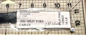 J&D Custom Strings • 17327 • 450+ Split Yoke Cable  34 1/8 Inch (015) - Picture 1 of 1